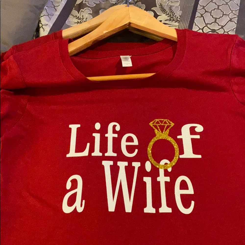 Life of a Wife TShirt (black or burgundy)